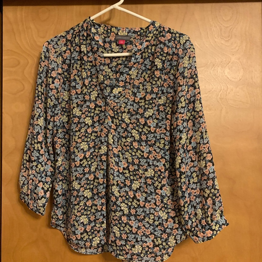 Summer blouse with flowers